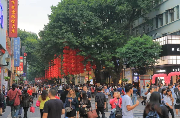Pechino Lu strada dello shopping Guangzhou Cina — Foto Stock