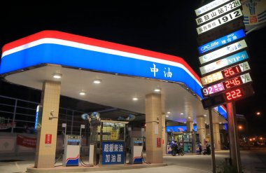 CPC petrol station Kaohsiung Taiwan clipart