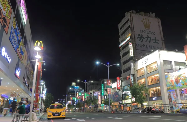 Shopping street cityscape Kaohsiung Taiwan — Stock Photo, Image