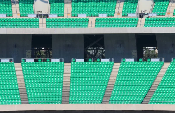 Green seats sports stadium