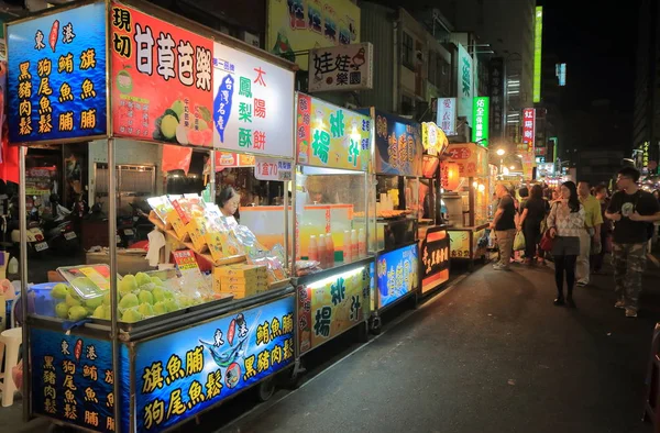 Liuhe 밤 거리 시장 대만 가오슝 — 스톡 사진
