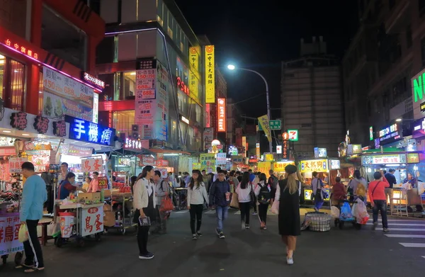 Gatan nattmarknad Taichung Taiwan — Stockfoto