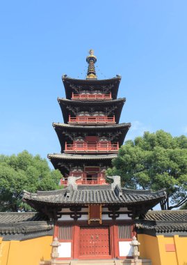 Hanshan Tapınağı manzara alan Suzhou Çin