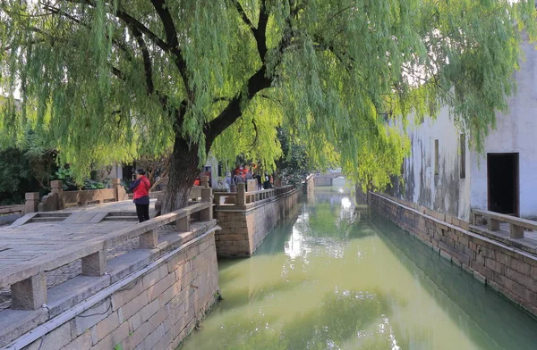 Pingjiang historiska gatan stadsbilden Suzhou Kina — Stockfoto