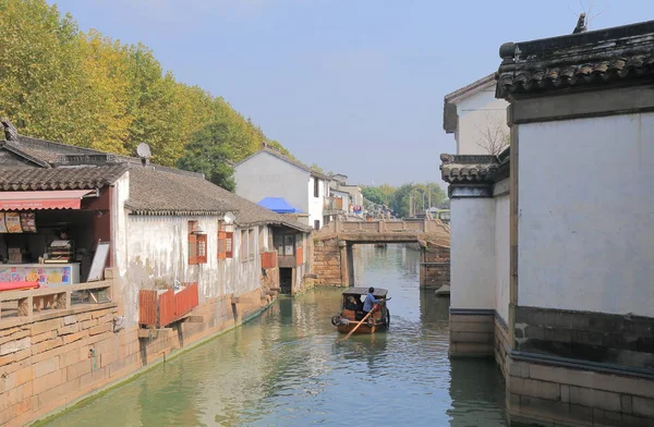 Gród kanał Suzhou w Chinach — Zdjęcie stockowe