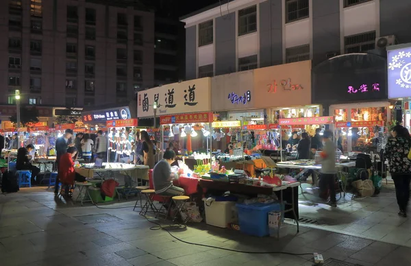 Wu lin Straße Nachtmarkt hangzhou China — Stockfoto