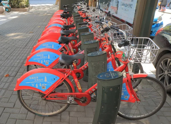 Esquema de acciones de bicicletas Hangzhou China — Foto de Stock