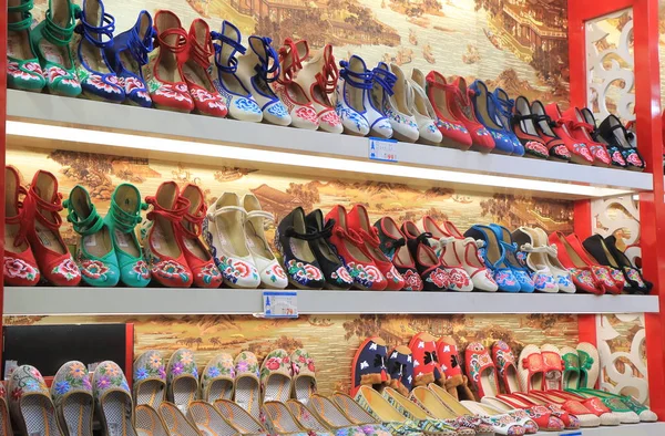 Obchod řemesla tradiční boty Čína Hangzhou — Stock fotografie