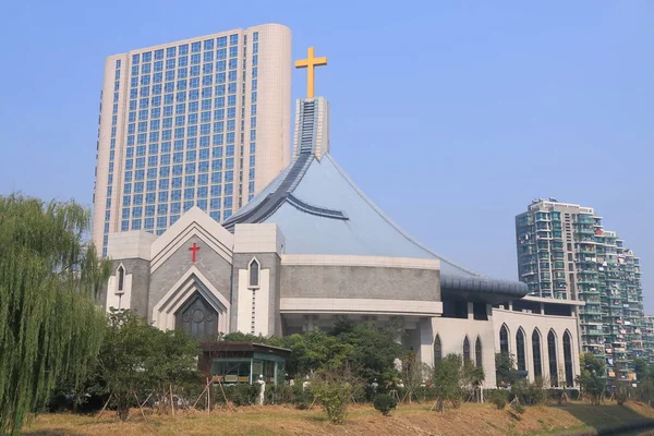 Hangzhou Chongyi kristen kirke i Hangzhou Kina - Stock-foto