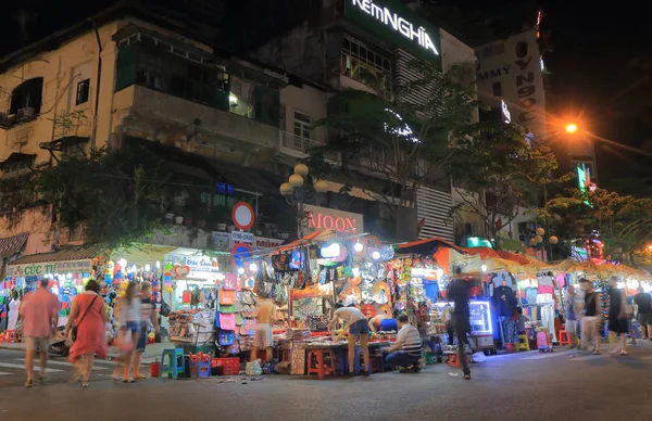 Ben Thanh Nachtmarkt Ho-Chi-Minh-Stadt Vietnam — Stockfoto