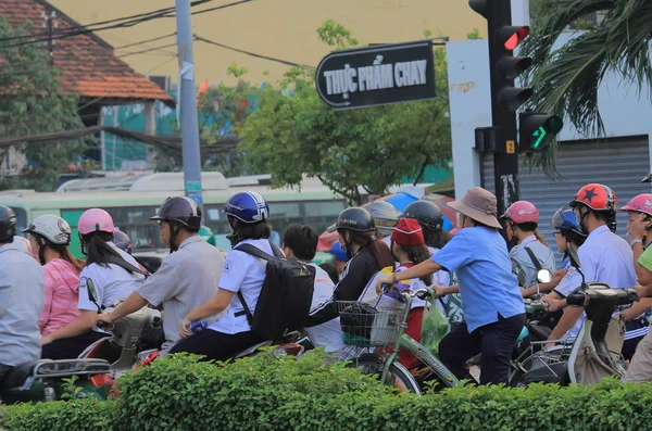 Dugóban Ho Si minh-város Saigon-Vietnam — Stock Fotó