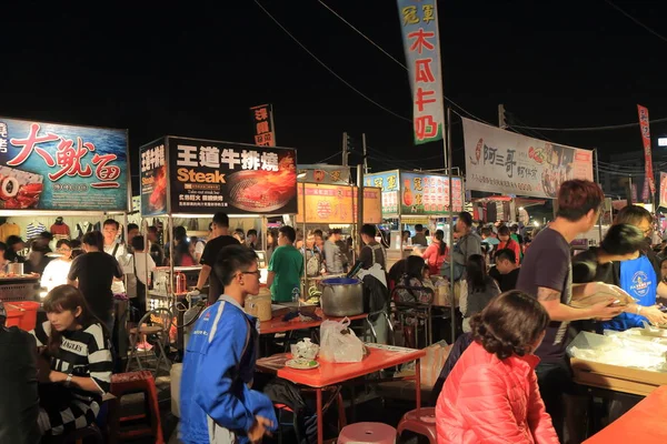 Tainan bloem avondmarkt Tainan, Taiwan — Stockfoto