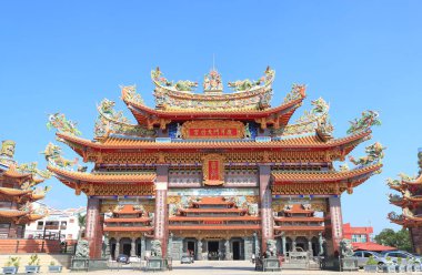 Tainan Tayvan tapınakta Luermen Tianhou Matsu
