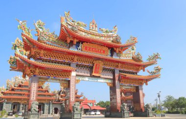 Tainan Tayvan tapınakta Luermen Tianhou Matsu
