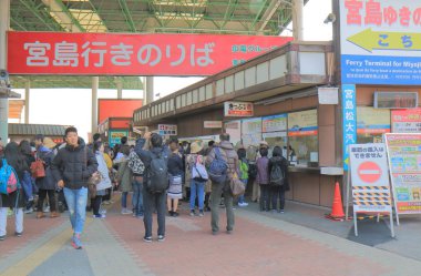 Miyajima Ferry terminal Hiroşima Japonya