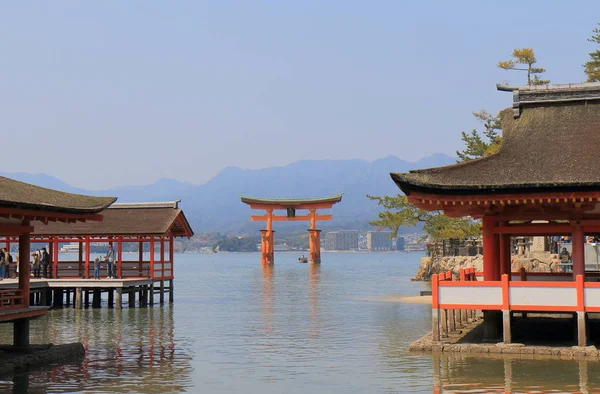 Itsukushima shrine Japonia Hiroshima wyspie Miyajima — Zdjęcie stockowe