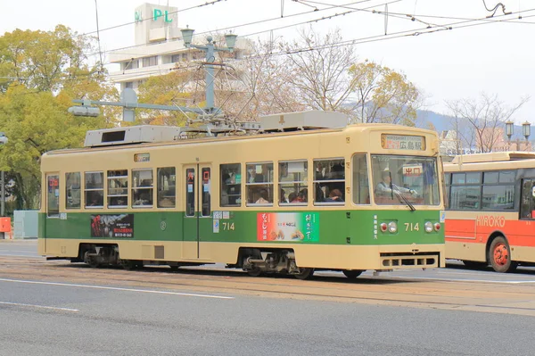 Straßenbahn Hiroshima Japan — Stockfoto