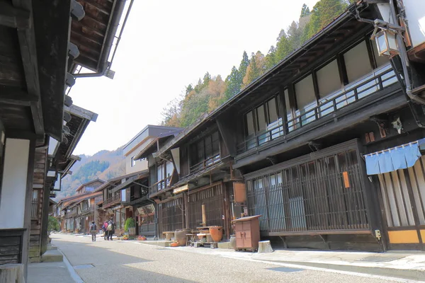 Naraijyuku historical house street Nagano Japan — Stock Photo, Image