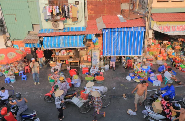 Ho či Minovo Město ulice panoráma Saigon Vietnam — Stock fotografie