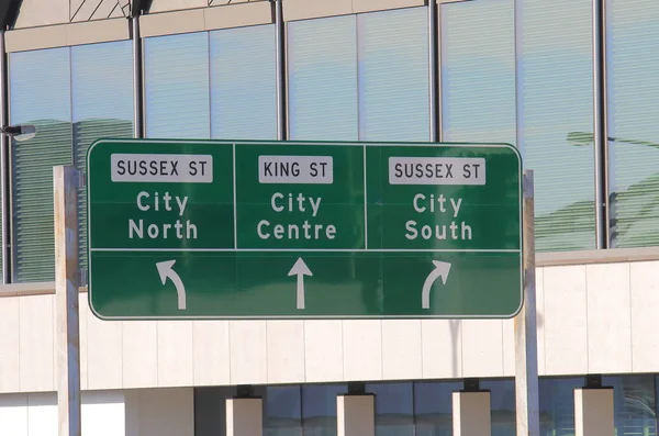 Sydney trafic destination sign Australia — Stock Photo, Image