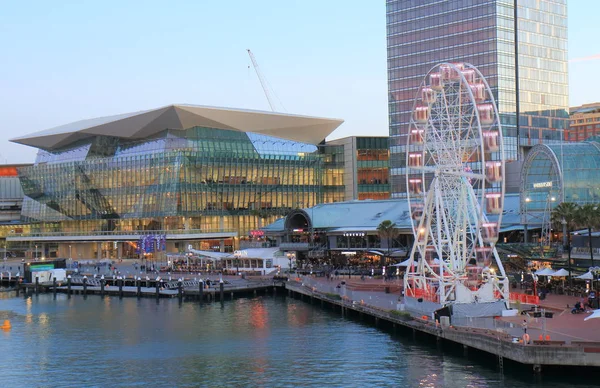 Darling Harbour Sydney nat bybillede Australien - Stock-foto