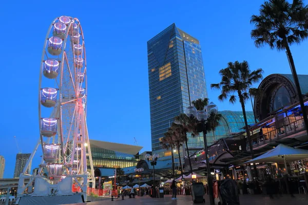 Darling Harbour Sydney cidade noturna Austrália — Fotografia de Stock