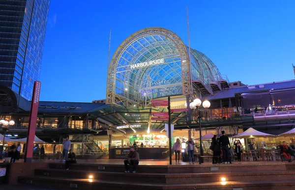 Darling Harbour Sydney paysage urbain nocturne Australie — Photo