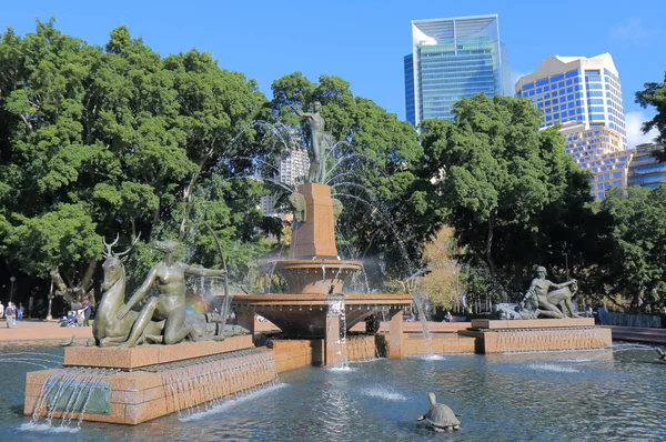 Hyde park stadtbild sydney australien — Stockfoto