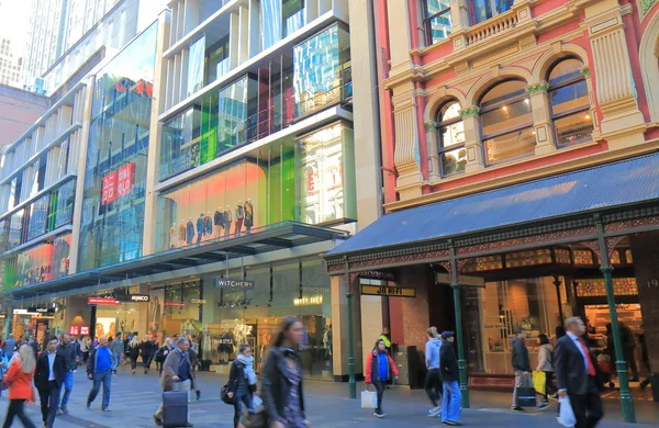 Pitt street winkelcentrum street Sydney Australia — Stockfoto