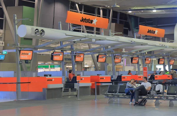 Jetstar změnami čítač letiště v Sydney Austrálie — Stock fotografie