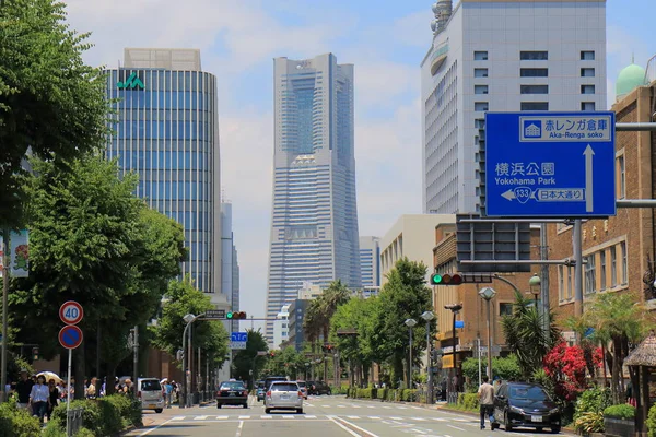 Yokohama downtown cityscape Japan — Stock Photo, Image