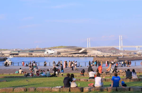 Yokohama port Osanbashi pier cityscape Japan — Stock Photo, Image