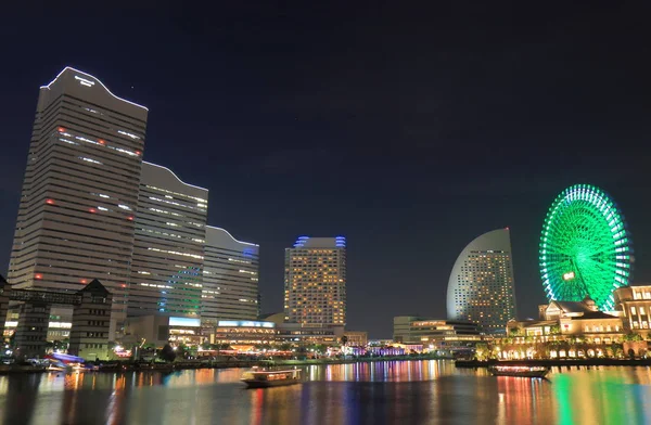 Yokohama downtown night cityscape in Yokohama Japan — Stock Photo, Image