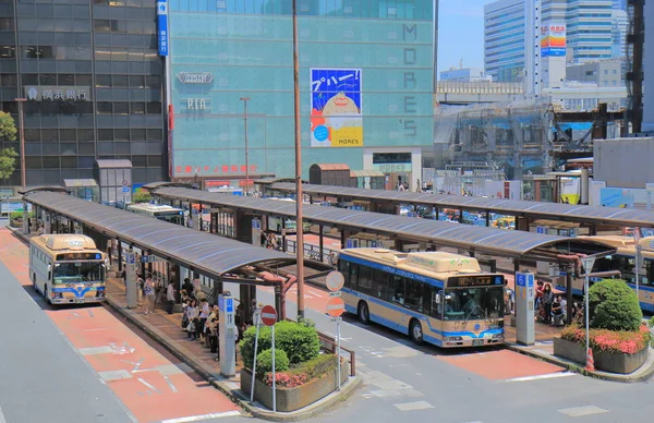 Yokohama vlakové nádraží autobusového terminálu Japonsko — Stock fotografie