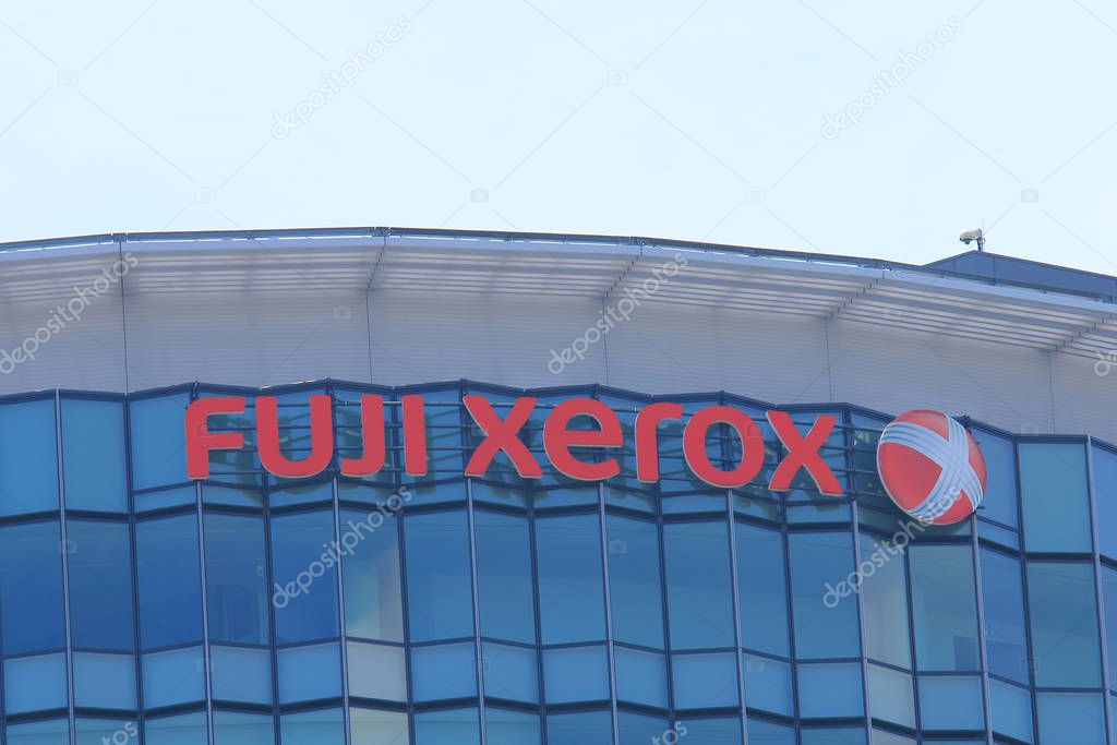 YOKOHAMA JAPAN - MAY 29, 2017: Fuji Xerox. Fuji Xerox produce xerographic and document related products founded in 1962.