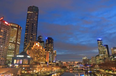 Melbourne gökdelenler şehir cityscape Avustralya
