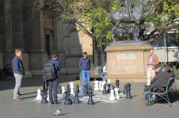 Calle ajedrez Melbourne Australia — Foto de Stock
