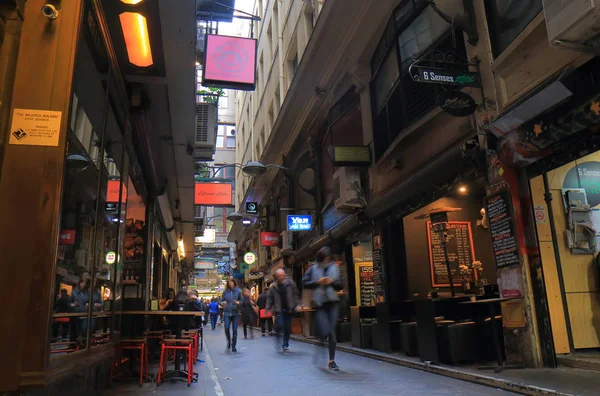 Melbourne street cafe restaurant australien — Stockfoto