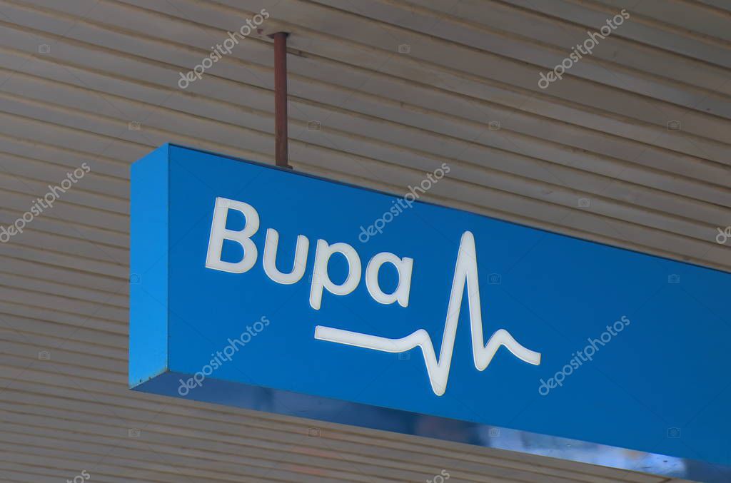 MELBOURNE AUSTRALIA - JUNE 30, 2017: Bupa healthcare. Bupa is an international healthcare group with origins and headquarters in the United Kingdom