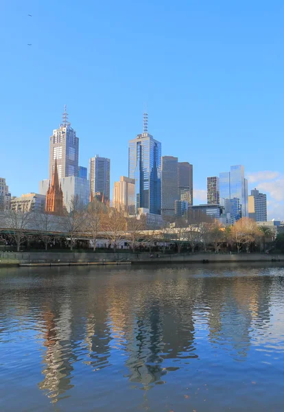 Melbourne şehir cityscape Avustralya — Stok fotoğraf