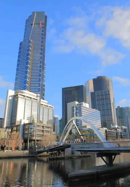 Melbourne südufer stadtbild australien — Stockfoto