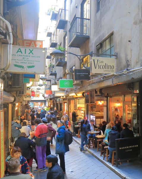 Melbourne kafe lane cityscape Avustralya — Stok fotoğraf