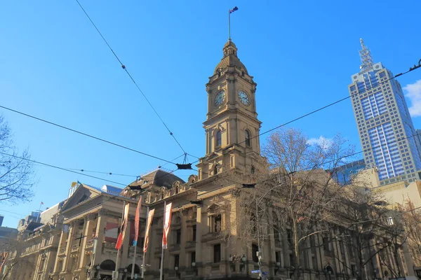 City Hall historiska arkitektur Melbourne Australien — Stockfoto