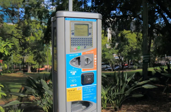 Máquina de medidor de estacionamento carro Brisbane Austrália — Fotografia de Stock