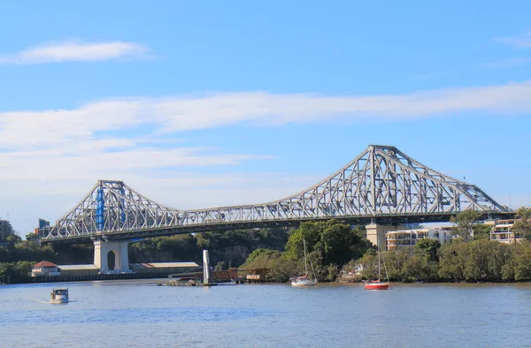 Hikaye köprü cityscape Brisbane Avustralya