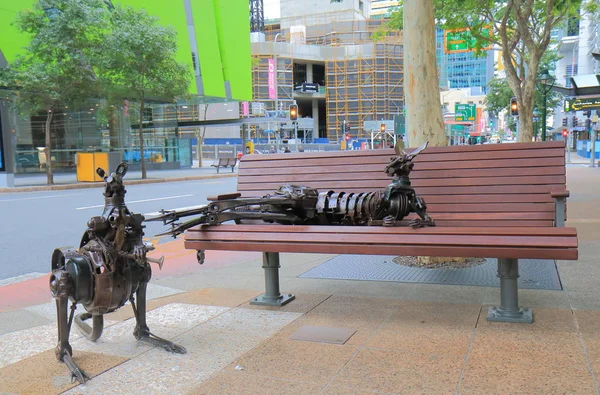 Kangoeroe standbeeld Brisbane, Australië — Stockfoto