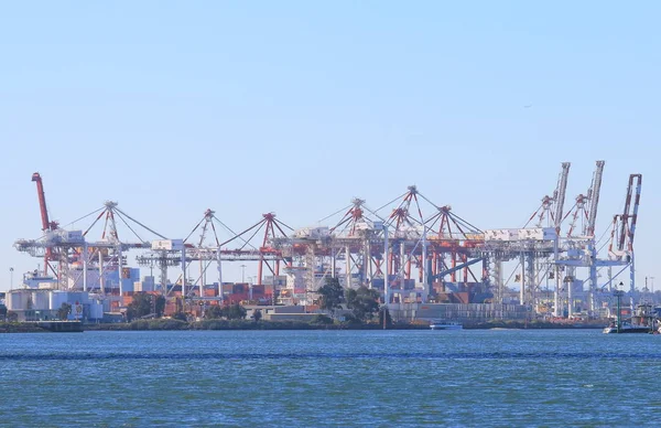 Melbourne porto industrial Austrália — Fotografia de Stock