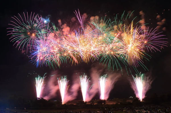 Japanese fireworks summer festival Kanazawa Japan