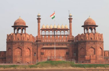 Yeni Delhi Hindistan kırmızı fort Kalesi'nin tarihi mimarisi