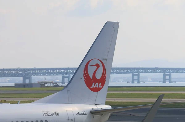 Osaka Japon Octobre 2017 Avion Japonais Aéroport International Kansai Osaka — Photo